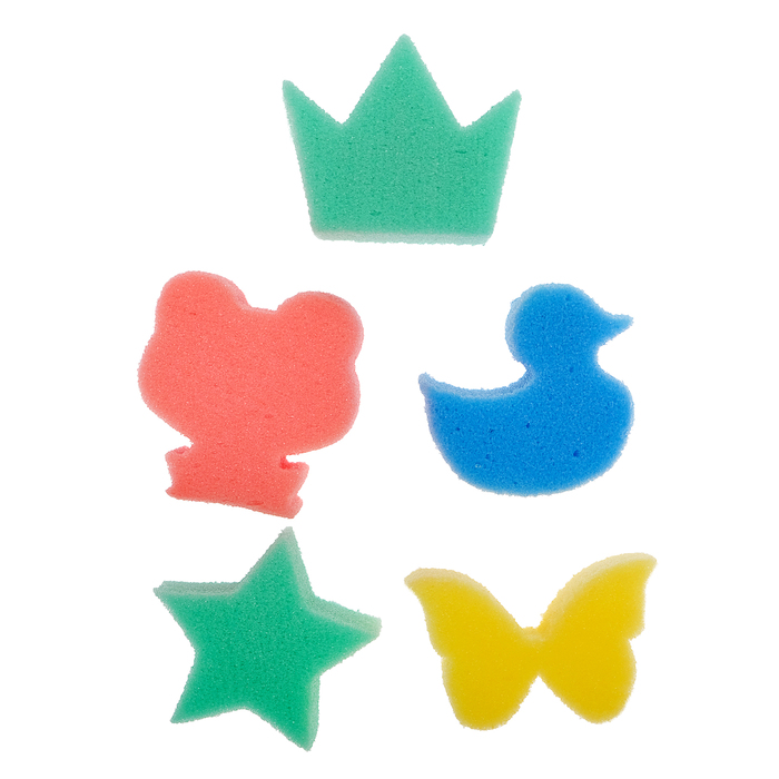 Детские губки «Купалки-мочалки», набор 5 шт., МИКС