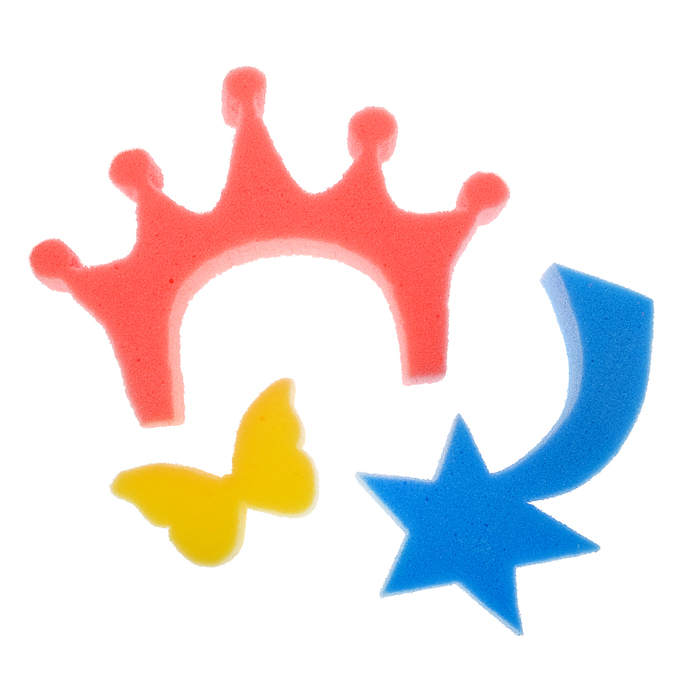 Детские губки «Принцесса», набор 3 шт., МИКС