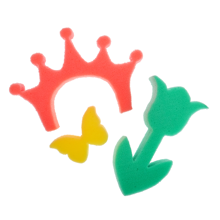 Детские губки «Принцесса», набор 3 шт., МИКС