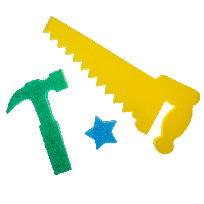 Детские губки «Самоделкин 2», набор 3 шт., МИКС