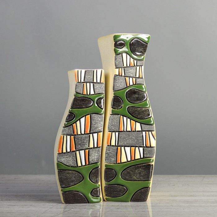 Ваза набор "Твикс пара" 30 см, микс