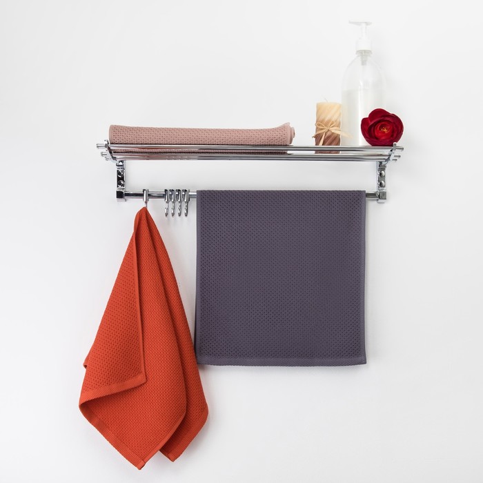 Полотенце "Этель" Соты кобальт 30*74 см, 380 г/м2, 100% хлопок