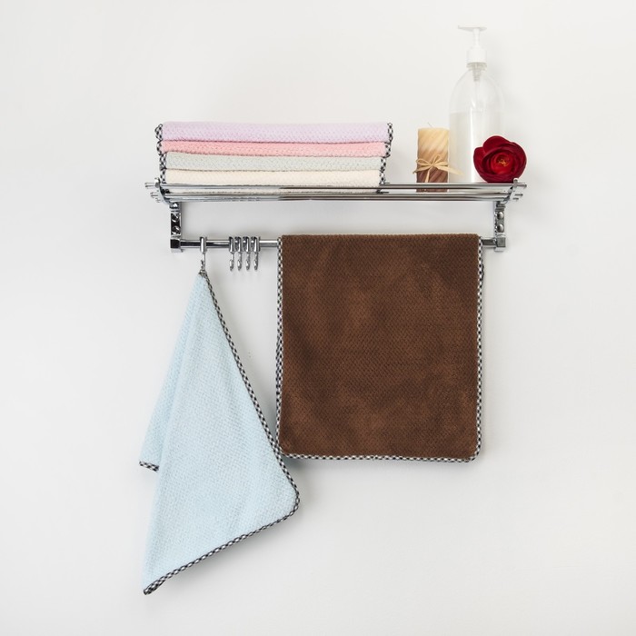 Полотенце на петельке "Этель" Монпасье кофейный, 36*73 см, 300 г/м2