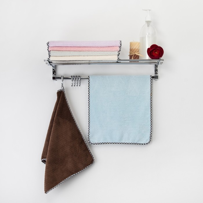 Полотенце на петельке "Этель" Монпасье голубой жемчуг , 36*73 см, 300 г/м2