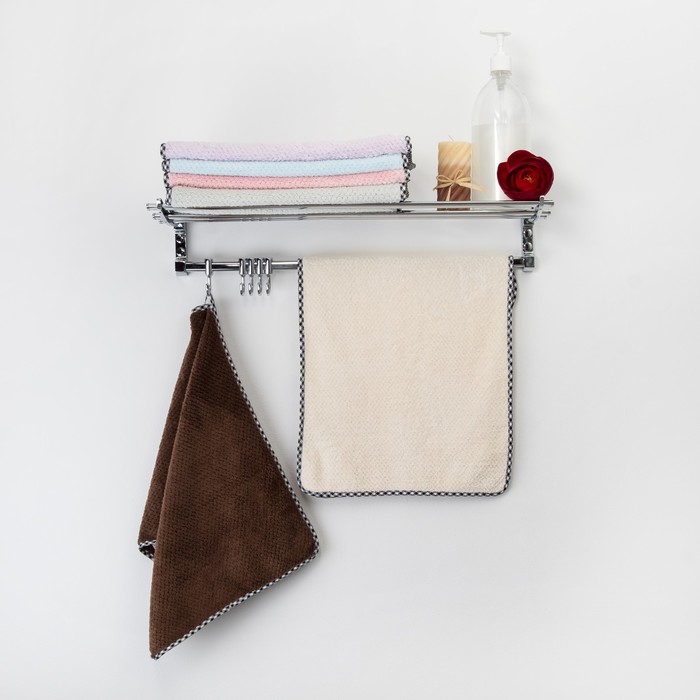 Полотенце на петельке "Этель" Монпасье сливочный, 36*73 см, 300 г/м2