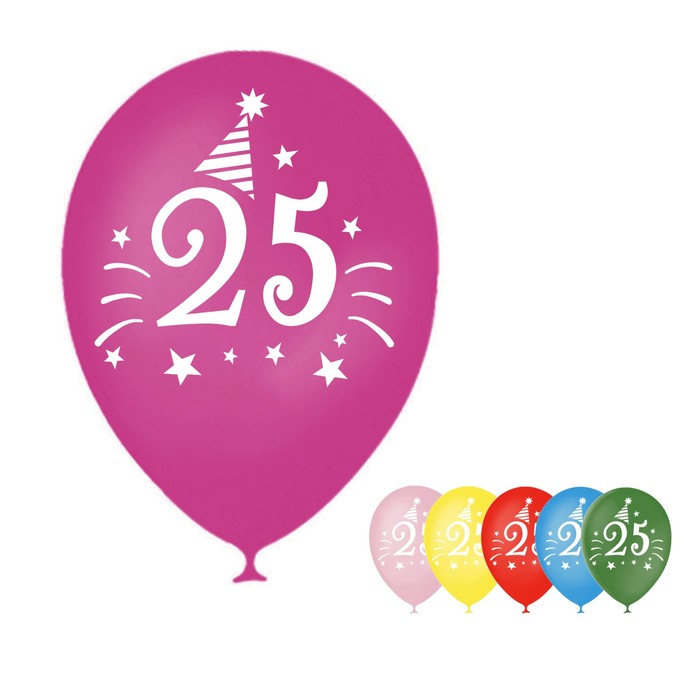 Шар воздушный "25 лет", 12", набор 25 шт.