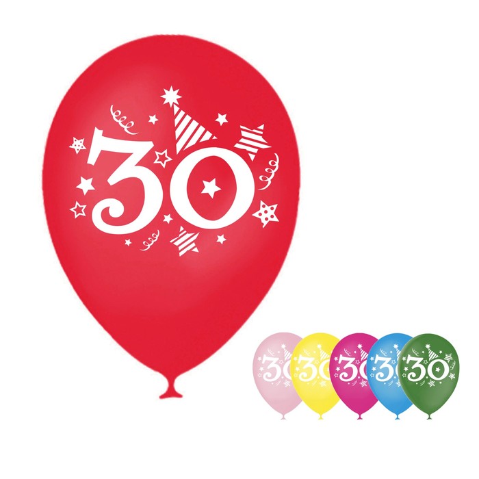 Шар воздушный "30 лет", 12", набор 50 шт.