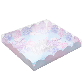 Коробка для кондитерских изделий с PVC-крышкой «Нежность», 18 × 18 × 3 см от Сима-ленд