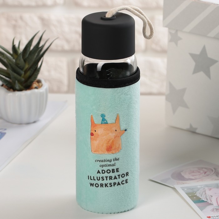 Бутылка 300 мл "Иллюстрации", цвета МИКС