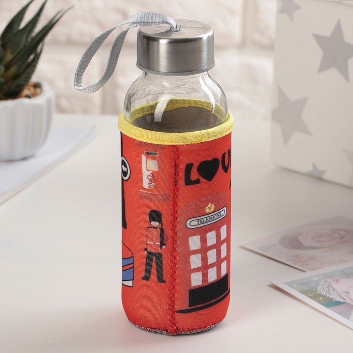 Бутылка 300 мл "Лондон", рисунок МИКС