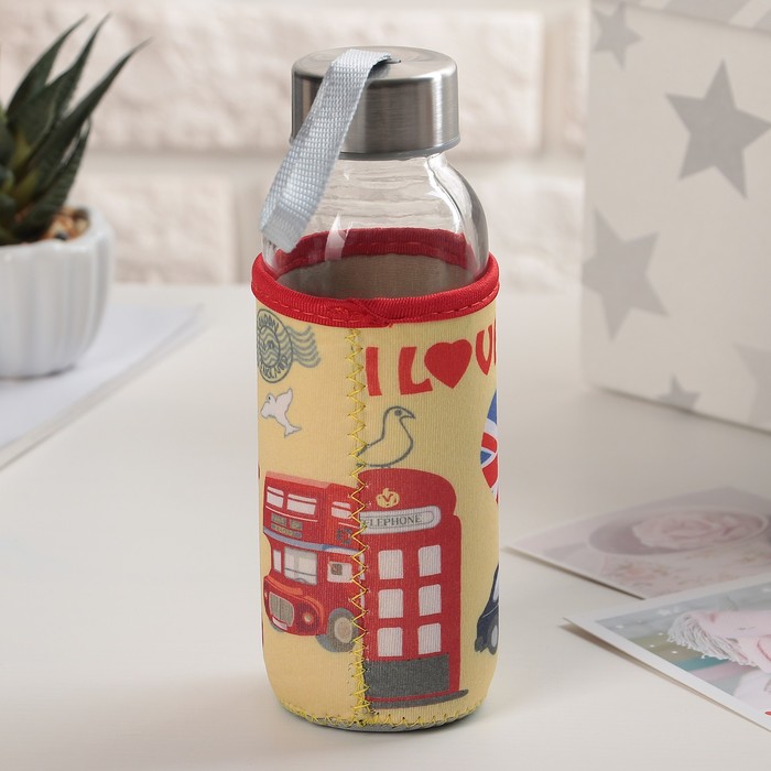 Бутылка 300 мл "Лондон", рисунок МИКС