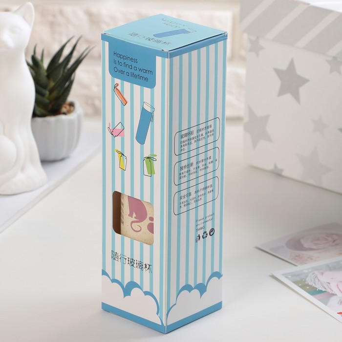 Бутылка 360 мл "Котики", цвета МИКС