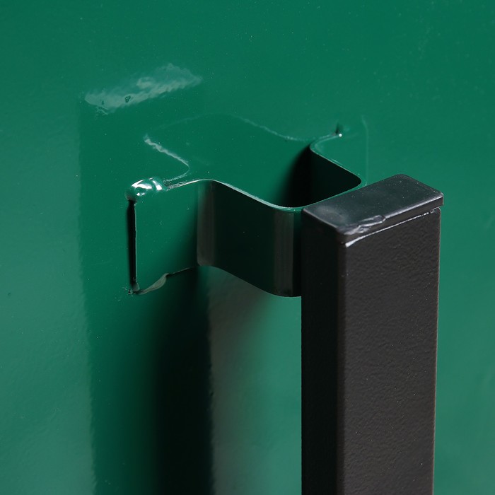 Урна уличная квадратная с пепельницей, 17 л, зелёная