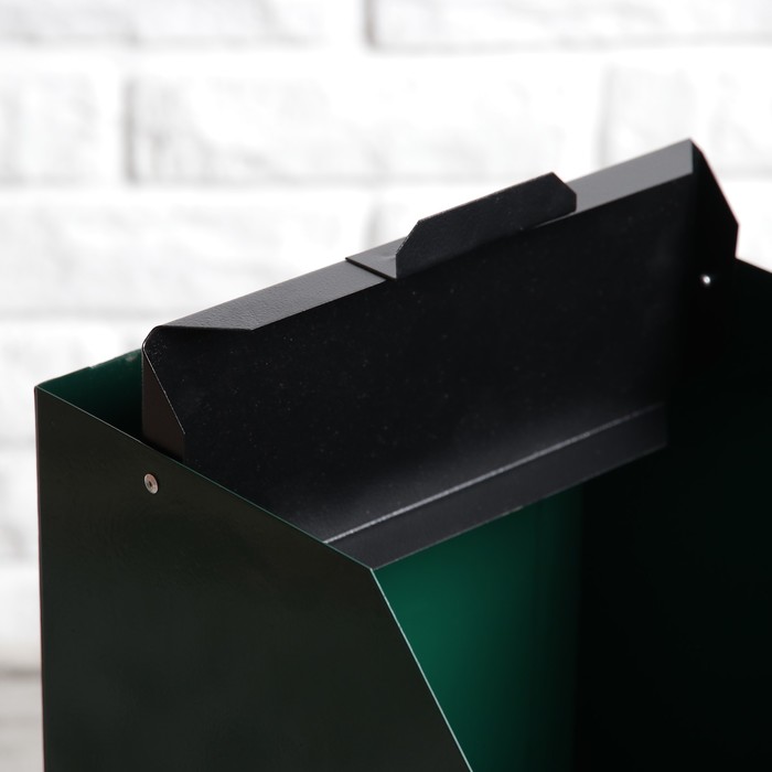 Урна уличная квадратная с пепельницей, 17 л, зелёная