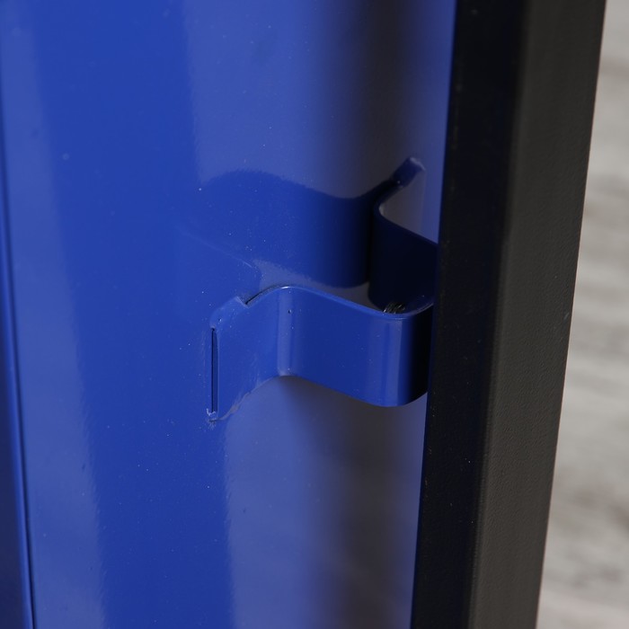 Урна уличная квадратная с крышей,17 л, синяя