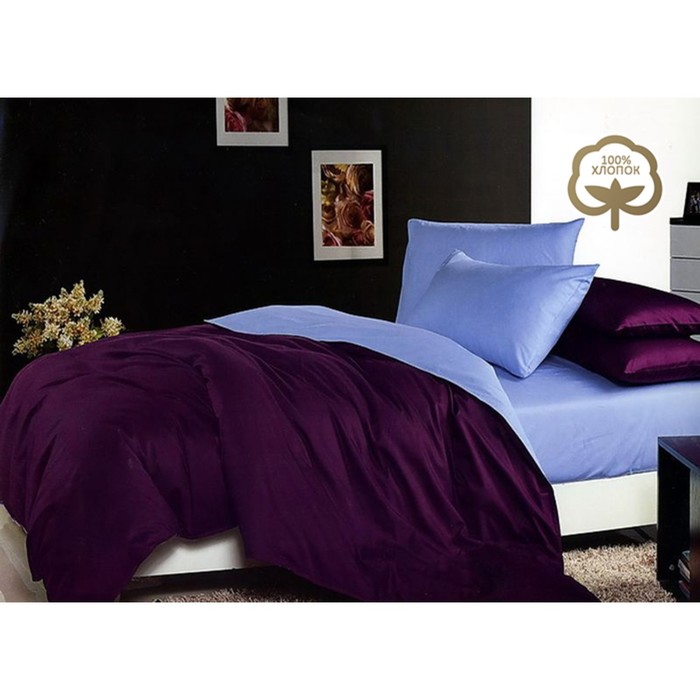 КПБ евро, 240х260 см на рез., 200х220 см, 50х70 см-2 шт., сатин 1014-JT33