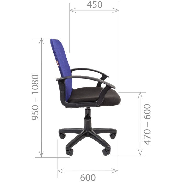 Офисное кресло Chairman 615, TW чёрный