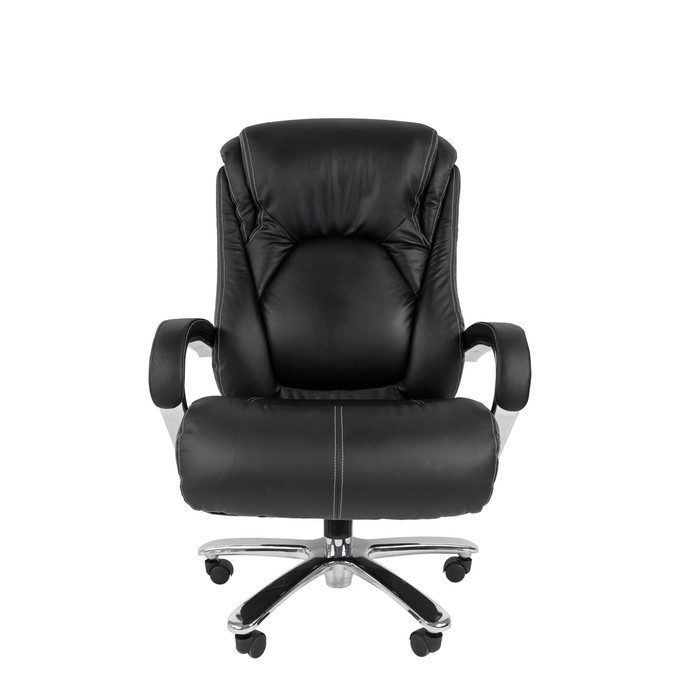 Офисное кресло Chairman 402, кожа, чёрное