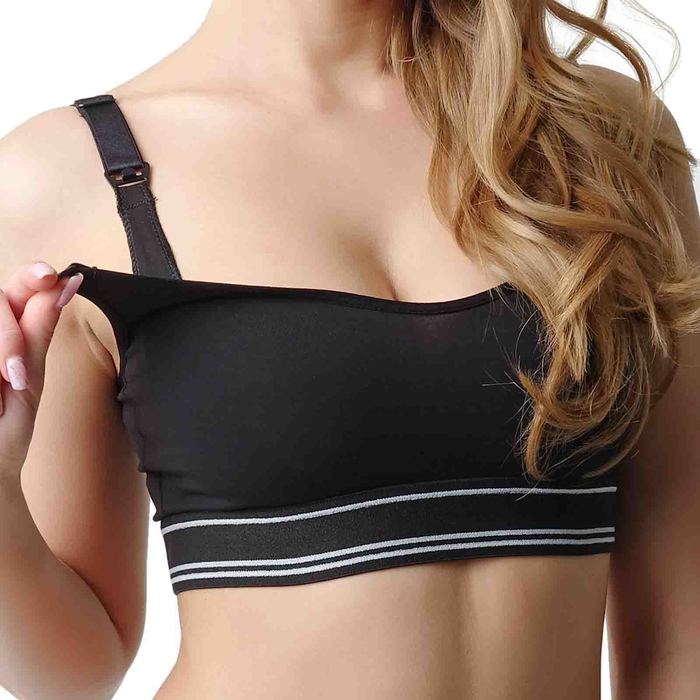 Топ «Бриг» для беременных и кормящих, цвет чёрный, размер L