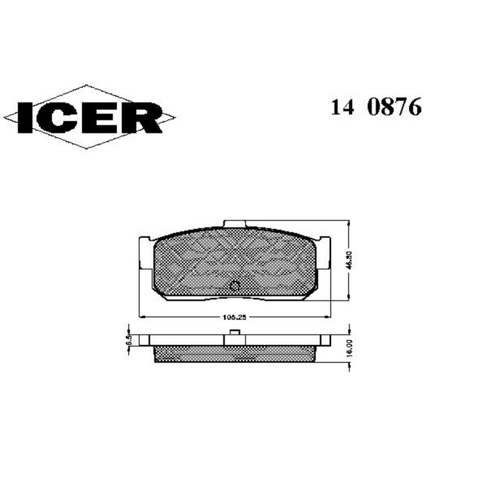 Колодки тормозные дисковые ICER 140876