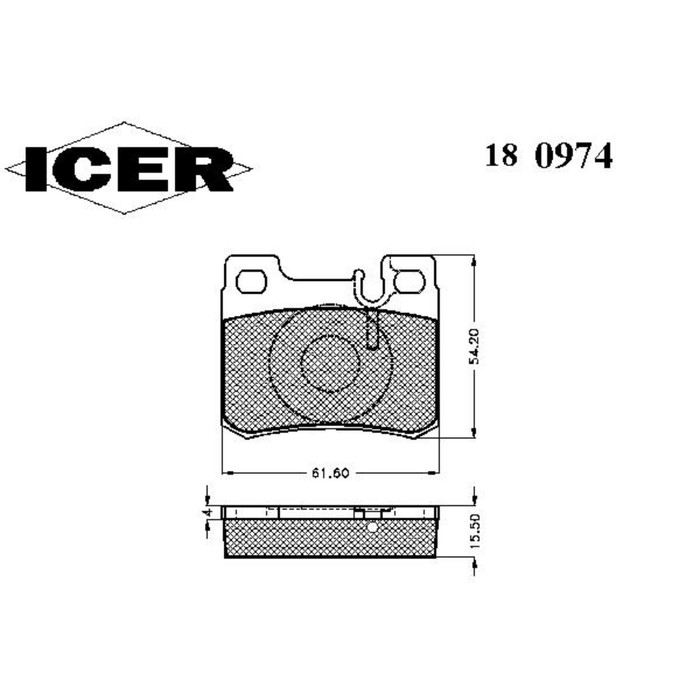 Колодки тормозные дисковые ICER 180974