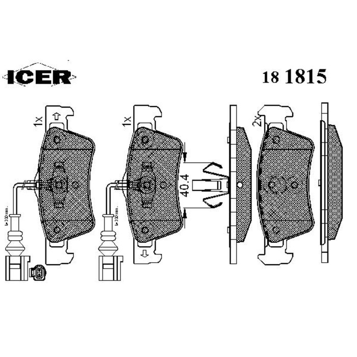 Колодки тормозные дисковые ICER 181815