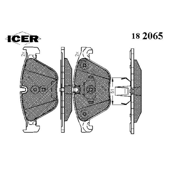 Колодки тормозные дисковые ICER 182065