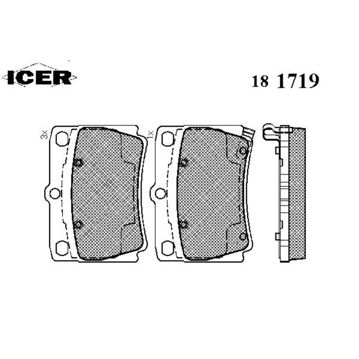 Колодки тормозные дисковые ICER 181719