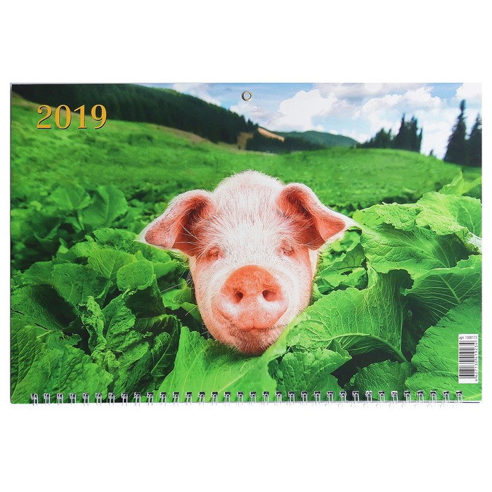 Календарь квартальный, трио "Символ года - 9" 2019 год, 31х69см