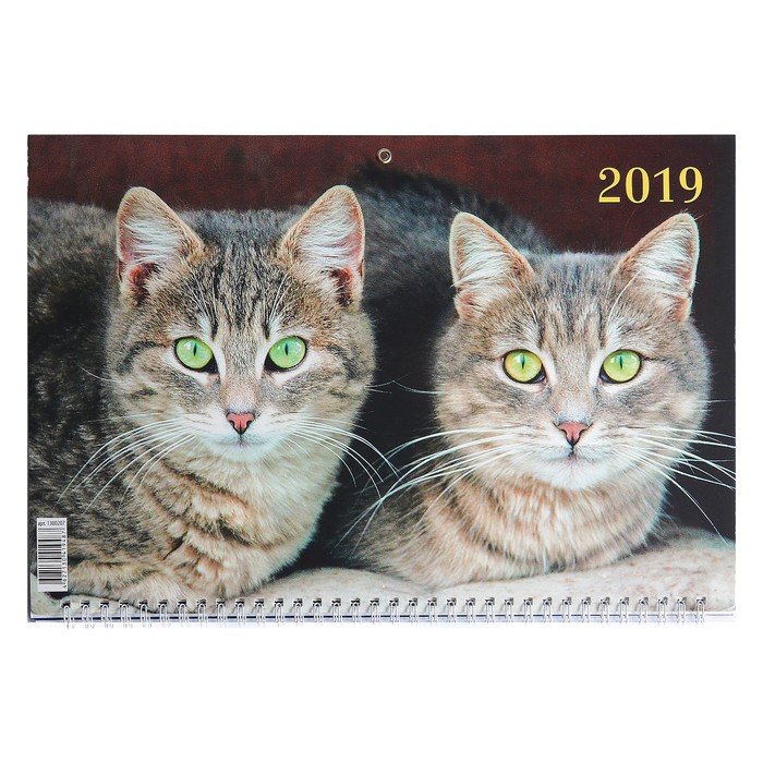 Календарь квартальный, трио "Котята - 1" 2019 год, 31х69см