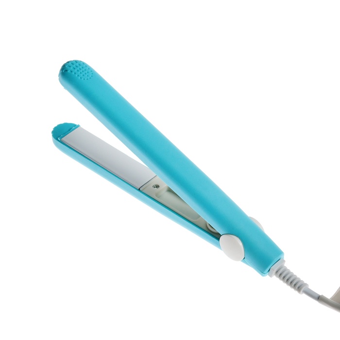 Щипцы-гофре мини LuazON LW-26, 25 Вт, керамическое покрытие, белые пластины, бирюзовый