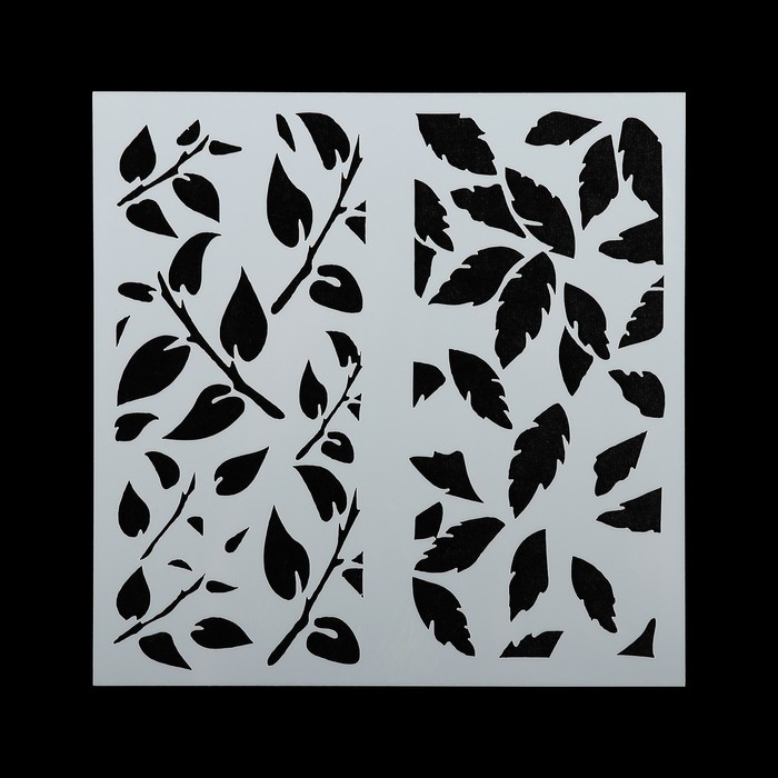 Трафарет пластик "Листья" 13х13 см