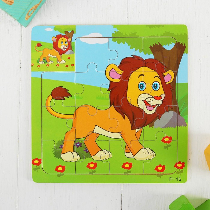 Пазл малый с картинкой "Лев"