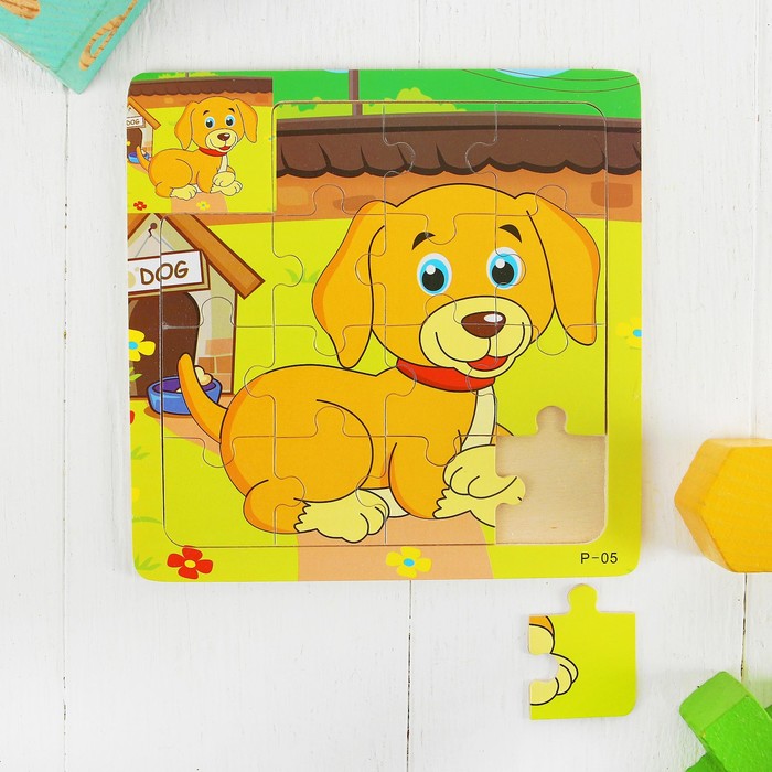 Пазл малый с картинкой "Песик"