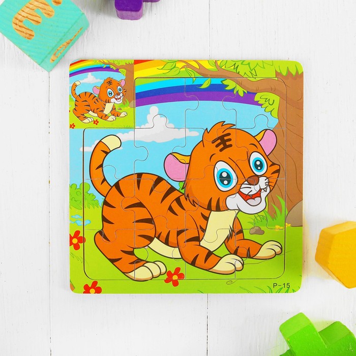 Пазл малый с картинкой "Тигренок"