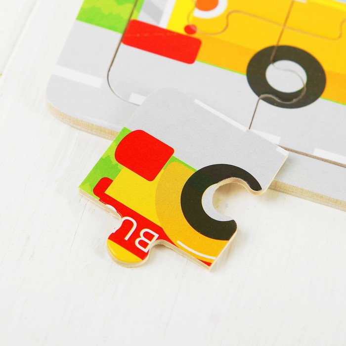 Пазл малый с картинкой "Школьный автобус"