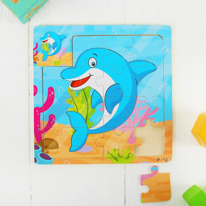 Пазл малый с картинкой "Дельфин"