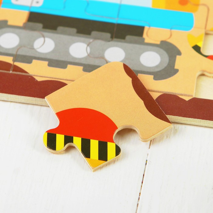 Пазл малый с картинкой "Экскаватор"