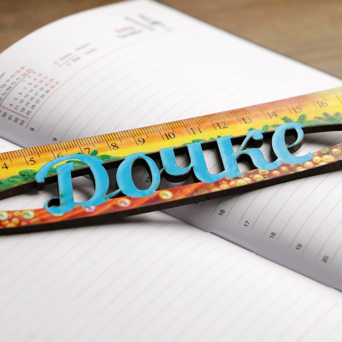 Линейка именная женская "Дочке" 20см