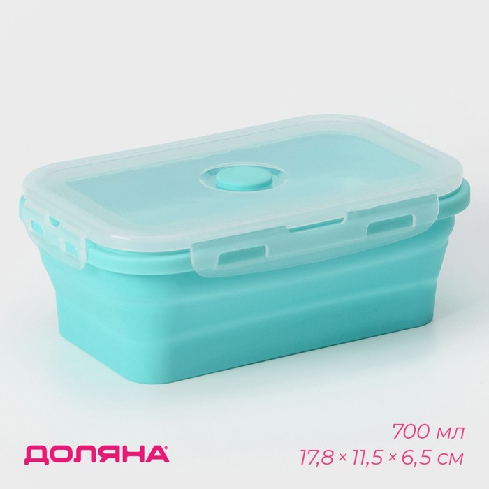 Контейнер складной 1 л "Коста", с крышкой, цвета МИКС