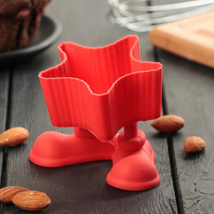 Форма для выпечки "Звезда. Риб" на ножках 8х7х6,5 см,