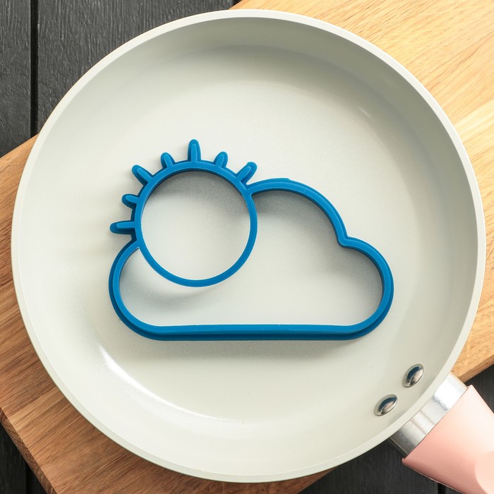 Форма для яичницы и блинов 12,5х8 см "Солнце и облако"