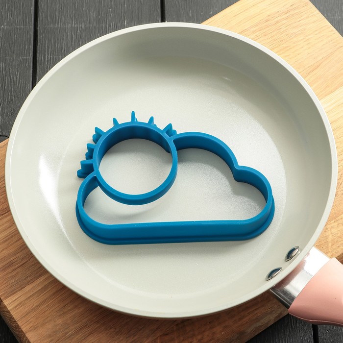 Форма для яичницы и блинов 12,5х8 см "Солнце и облако"