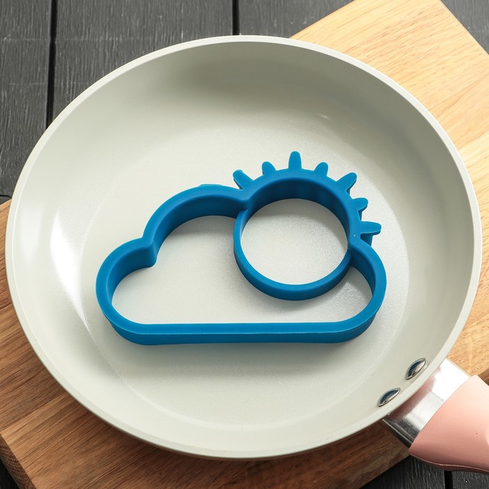 Форма для яичницы и блинов 12,5х8 см "Солнце и облако"