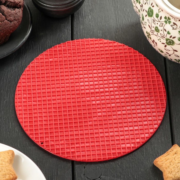 Подставка под горячее 15,5 см "Круг. Клетка", цвета МИКС