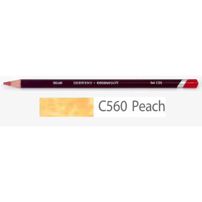 Карандаш художественный цветной Derwent Coloursoft №C560 Персиковый 701008