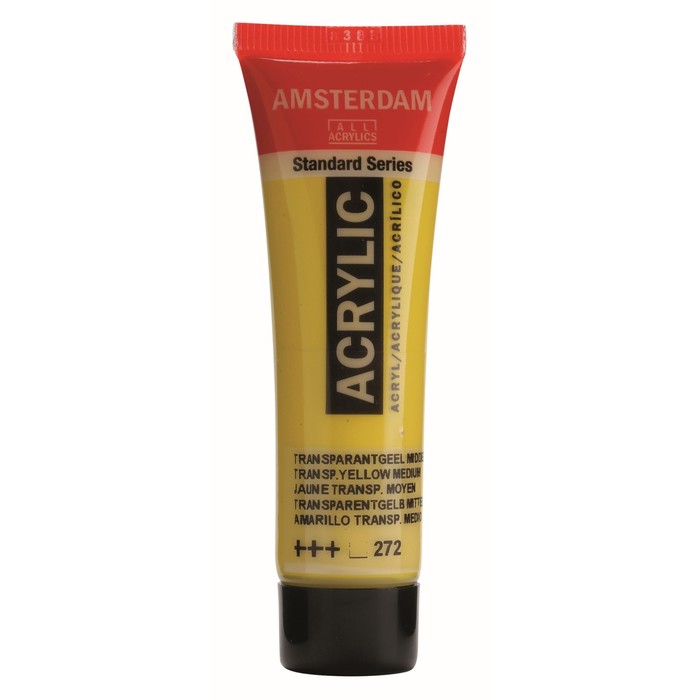 Краска акриловая туба 20мл Royal Talens Amsterdam №272 Жёлтый средний прозрачный 17042720
