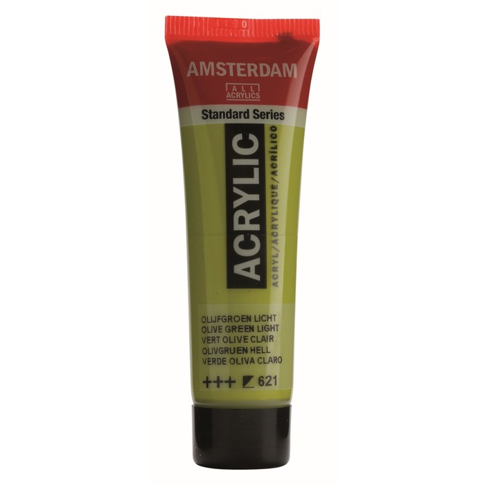 Краска акриловая туба 20мл Royal Talens Amsterdam №621 Зеленый оливковый светлый 17046210