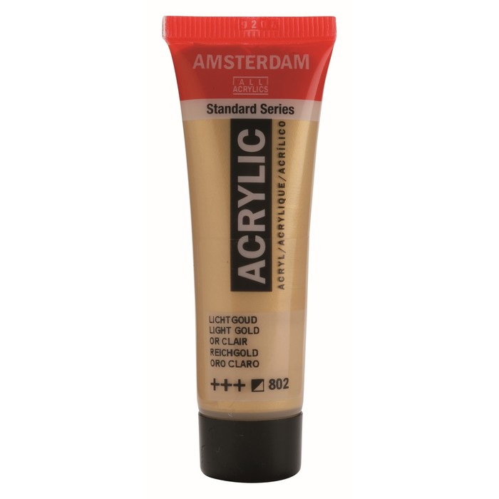 Краска акриловая Metallic туба 20мл Royal Talens Amsterdam №802 Золотой светлый 17048020
