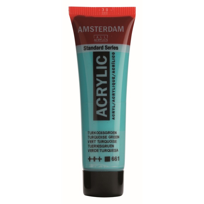 Краска акриловая туба 20мл Royal Talens Amsterdam №661 Зеленый бирюзовый 17046610